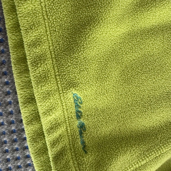 Eddie Bauer Bright Green Quarter-Zip Fleece Pullover womens - Picture 8 of 8